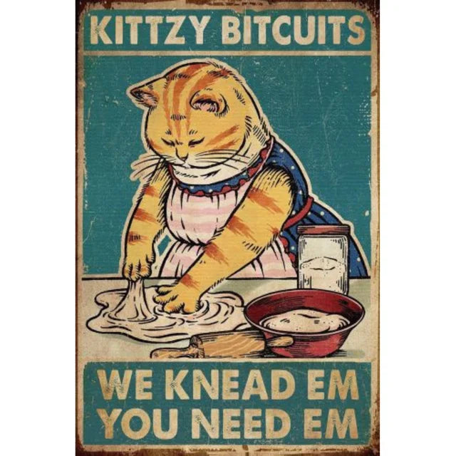 Cat Metal Tin Sign