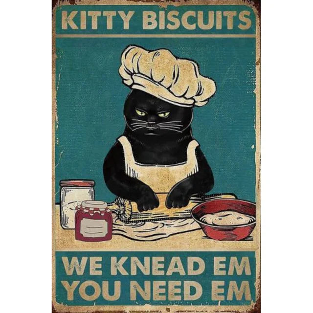 Cat Metal Tin Sign