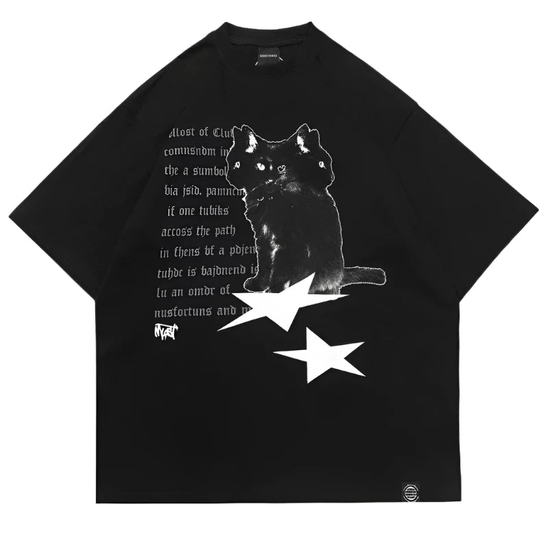 Black Cat Black T-Shirt