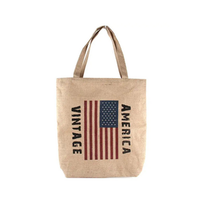 Vintage American Flag Tote