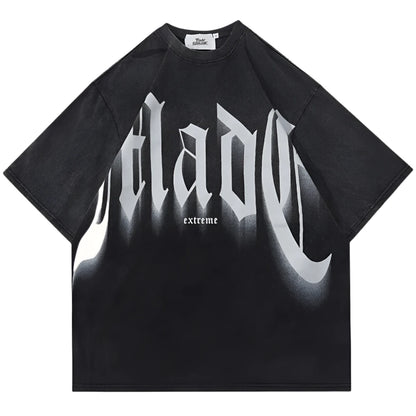 Gradient Dye Black T-Shirt