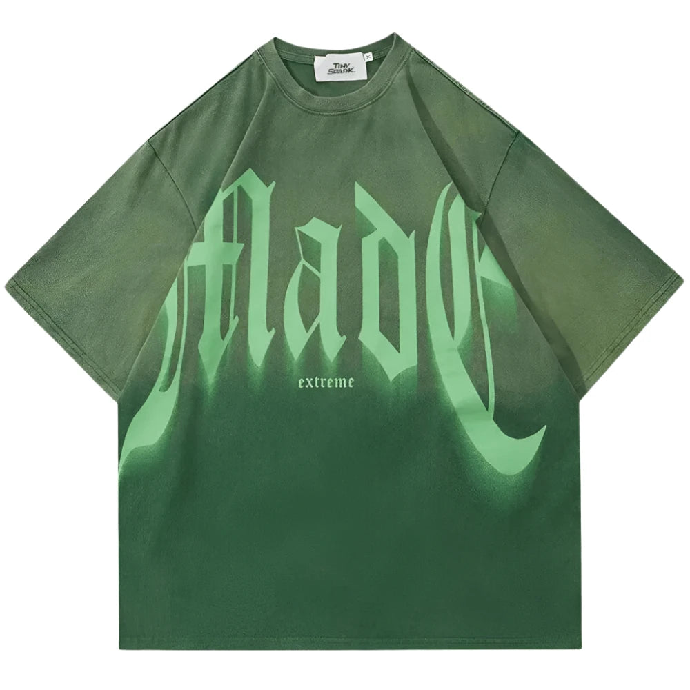 Gradient Dye Green T-Shirt