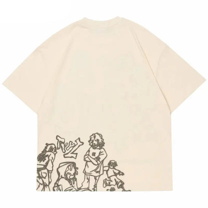 Harajuku Girl Cat T-Shirt