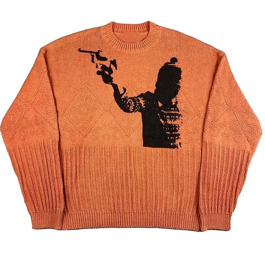 Knit Orange Turtleneck