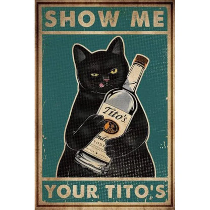 Cat Metal Tin Sign