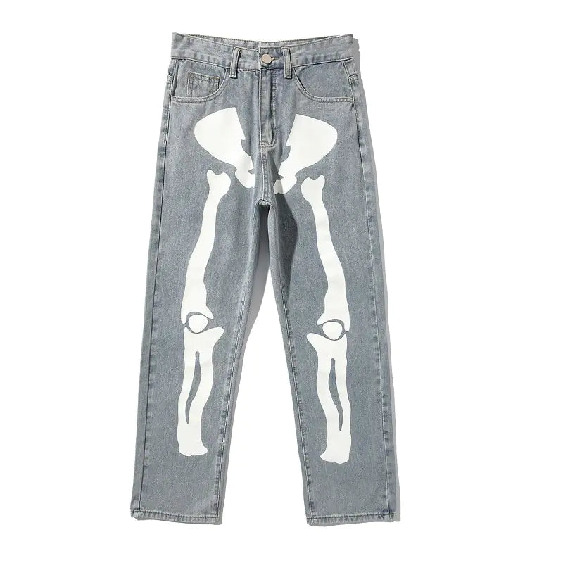 Skeleton Print Jeans