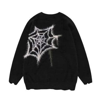 Spider Web Black Sweater