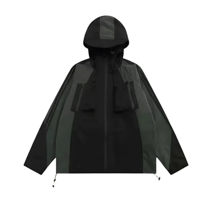 Y2K Techwear Black Windbreaker