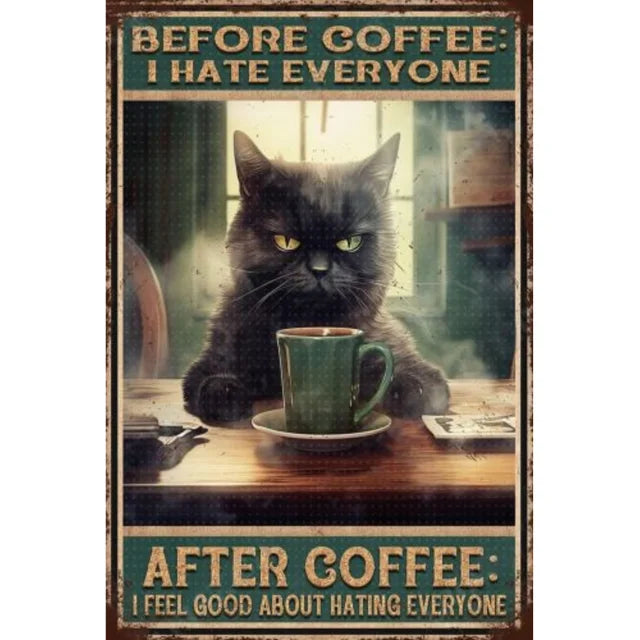 Cat Metal Tin Sign