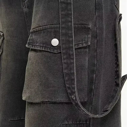 Multiple Pockets Baggy Pants