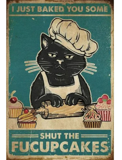 Cat Metal Tin Sign